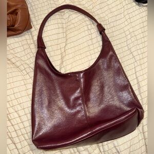 Maroon Leather Bag